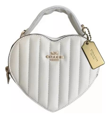 bolsa coach corazon blanca